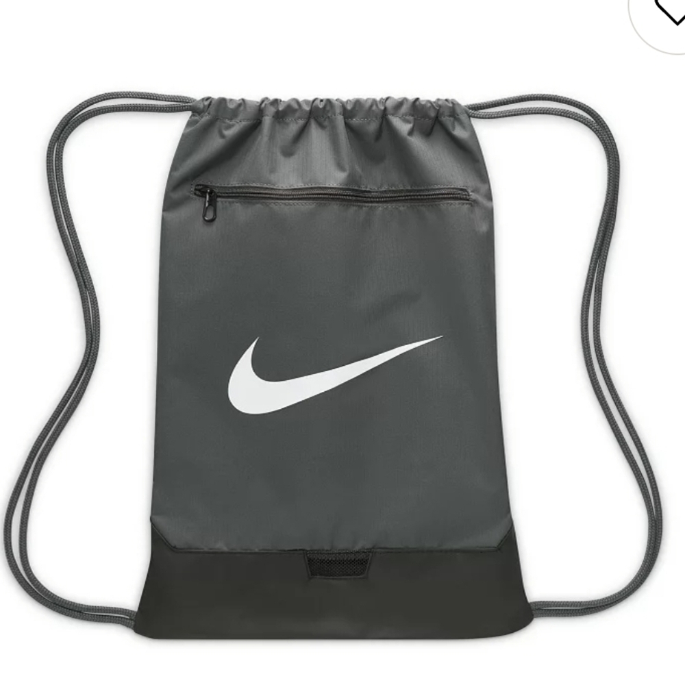 Nike Gray Drawstring Bag